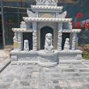 河池芝麻白中国黑石材套墓 花岗岩墓碑