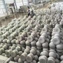河池芝麻白圆球 石球 挡车球