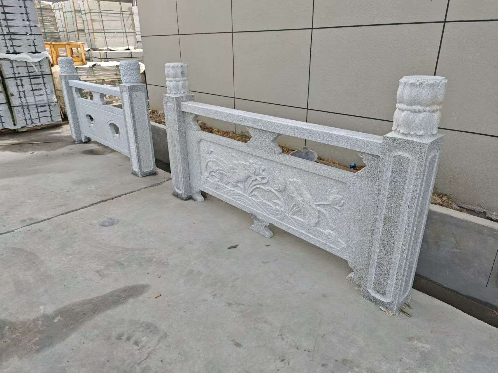 河池芝麻白河道栏杆 石材栏杆