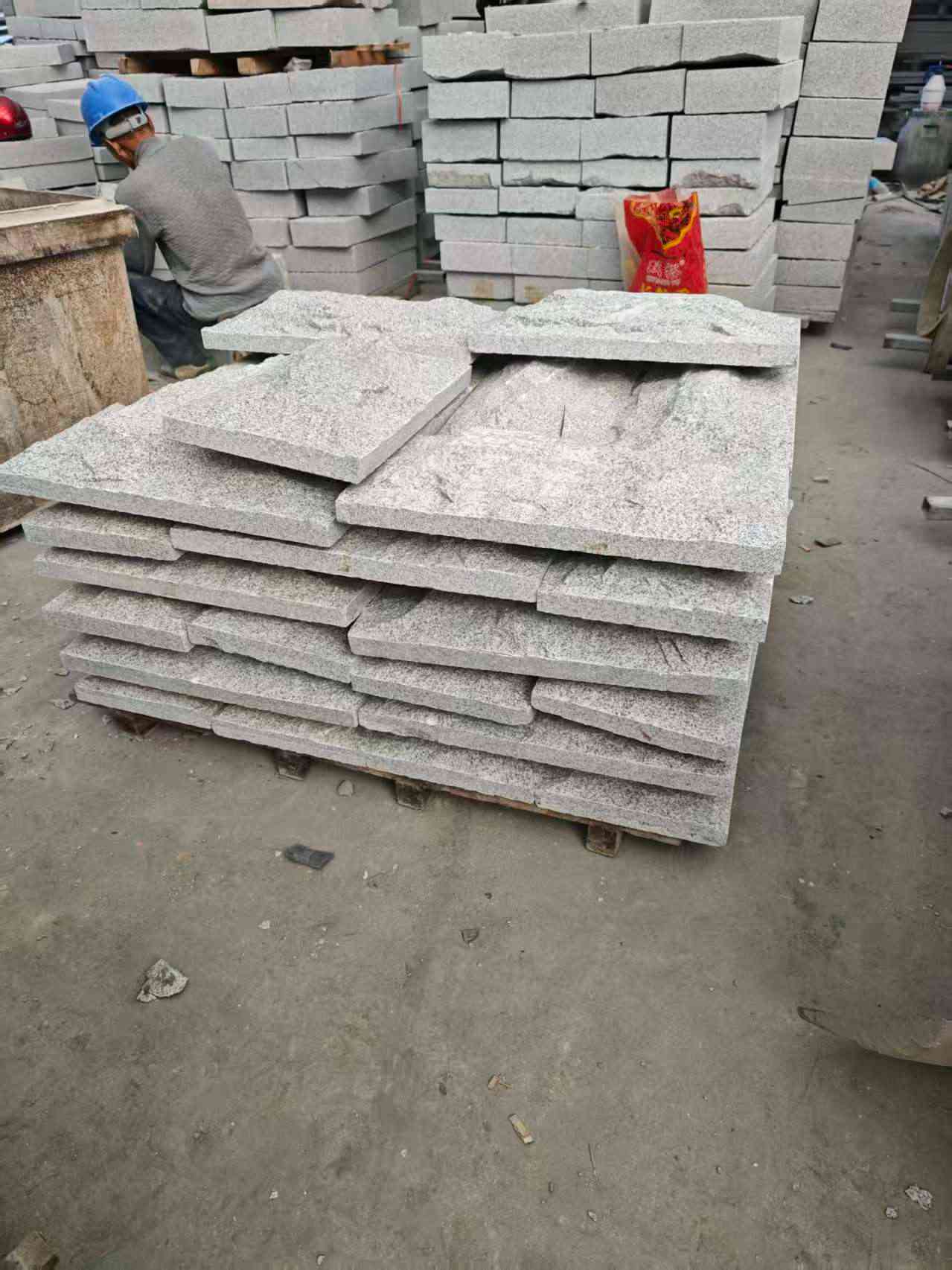 河池芝麻白蘑菇石，自然面